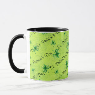Mug La Saint-Patrick Trèfle aquarelle sur fond vert