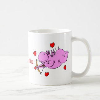 Mug La Saint Valentin d'amour hippo