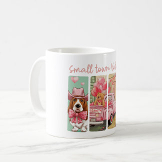 Mug La Saint Valentin de l'Ouest avec Basset Hound