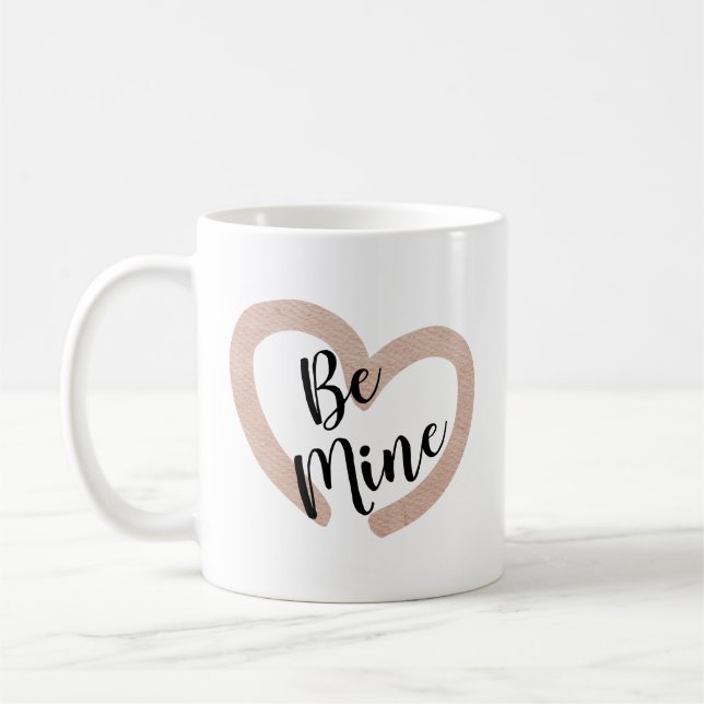 Mug La Saint-Valentin Fais Moi Un joli Cœur Rose (Gauche)