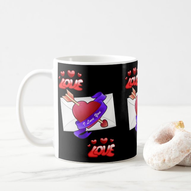 Mug La Saint-Valentin, les grenouilles (Avec donut)