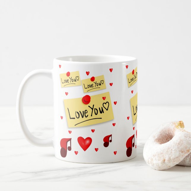 Mug La Saint-Valentin, les grenouilles (Avec donut)