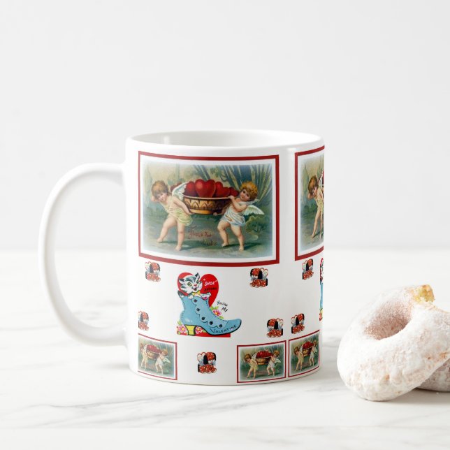Mug La Saint-Valentin, les grenouilles (Avec donut)