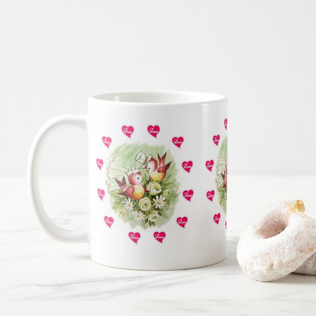 Mug La Saint-Valentin, les grenouilles (Avec donut)