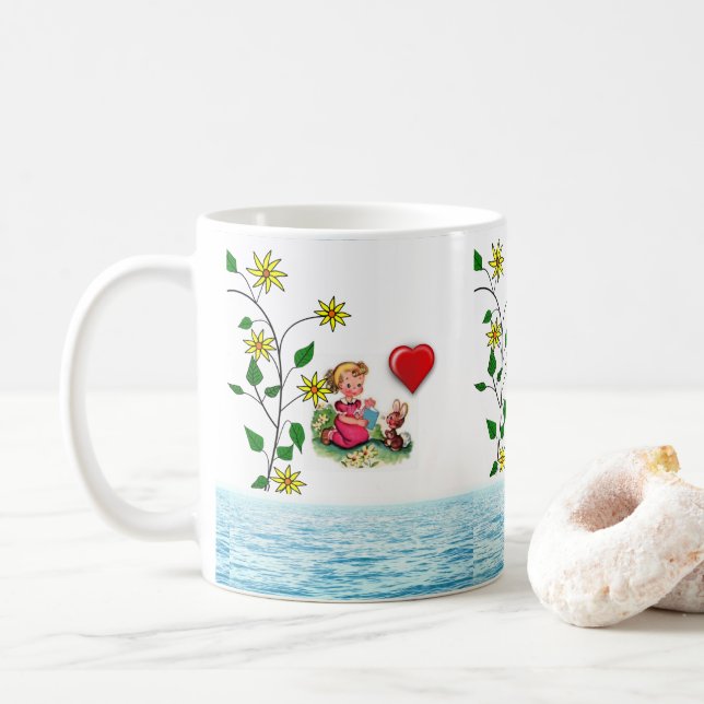 Mug La Saint-Valentin, les grenouilles (Avec donut)