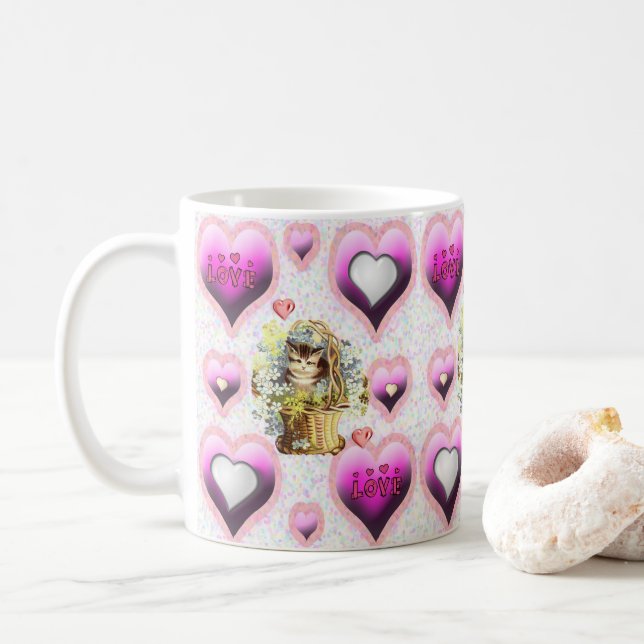Mug La Saint-Valentin, les grenouilles (Avec donut)