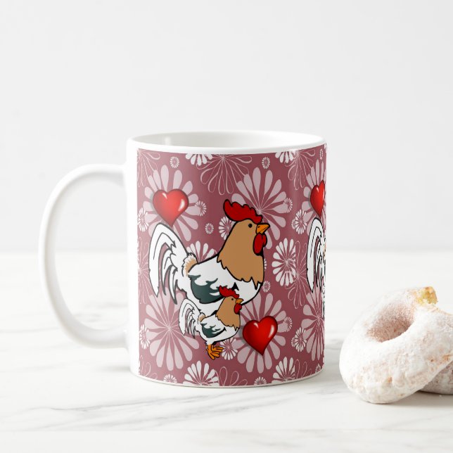 Mug La Saint-Valentin, les grenouilles (Avec donut)