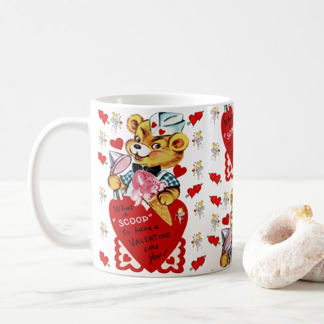 Mug La Saint-Valentin, les grenouilles (Avec donut)