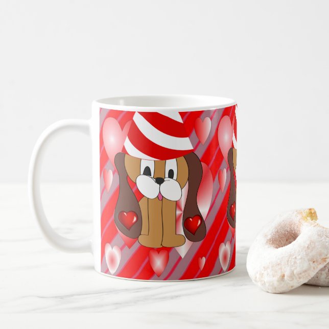 Mug La Saint-Valentin, les grenouilles (Avec donut)
