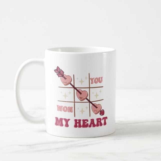 Mug La Saint-Valentin Vous avez gagné mon cœur (Gauche)