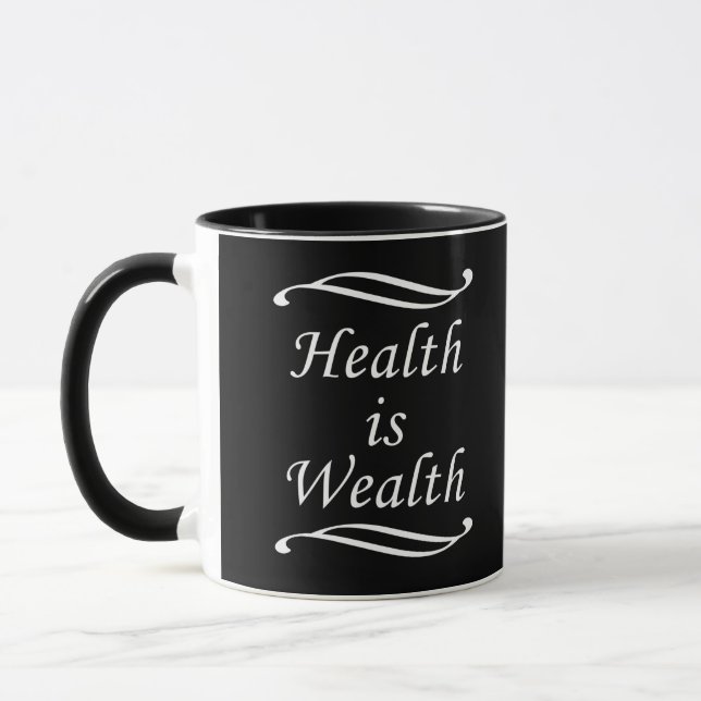 Mug La santé, c'est la motivation de la richesse, c'es (Gauche)