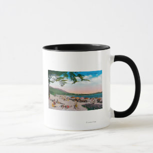 Mug La scène de plage à Carmel, Californie