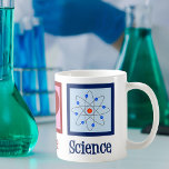 Mug La science de l'amour pour la paix<br><div class="desc">Un cadeau cool pour un professeur de sciences,  un scientifique,  ou juste un geek qui aime apprendre comment le monde fonctionne. Cute Peace Love Science design avec un signe de paix,  le coeur et le modèle atome.</div>