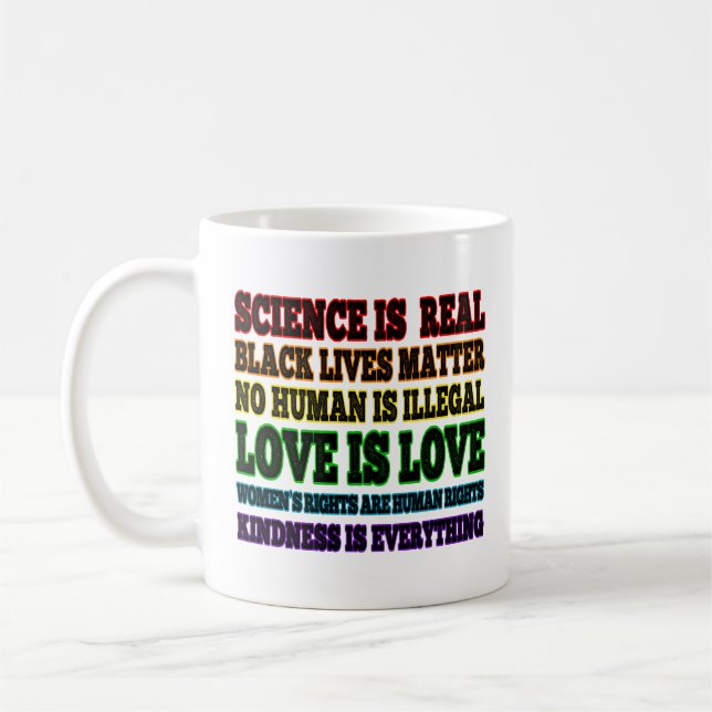 Mug La science est la vraie matière de vie noire (Gauche)