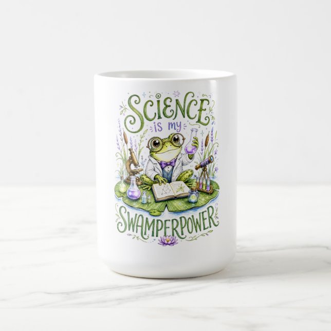 Mug La science est ma grenouille superpuissante scient (Centre)