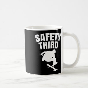 Mug La sécurité avant tout Skateboarding Drôle 1