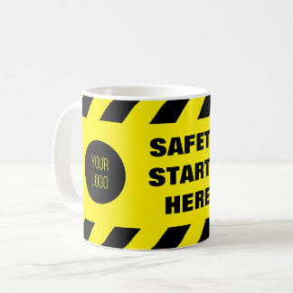 Mug La sécurité commence ici Ruban de sécurité jaune e