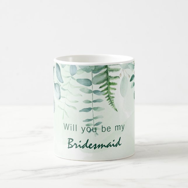 Mug La servante de Bridesmaid d'honneur eucalyptus ver (Centre)
