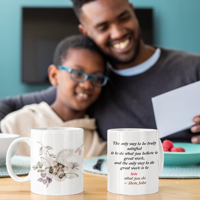 Mug La Seule Façon De Faire Un Grand Travail Est D'Aim (Créateur téléchargé)
