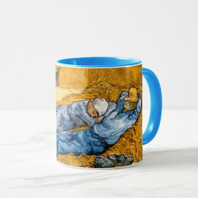 Mug La Siesta (1890) paysage art raffiné Van Gogh (Devant droit)