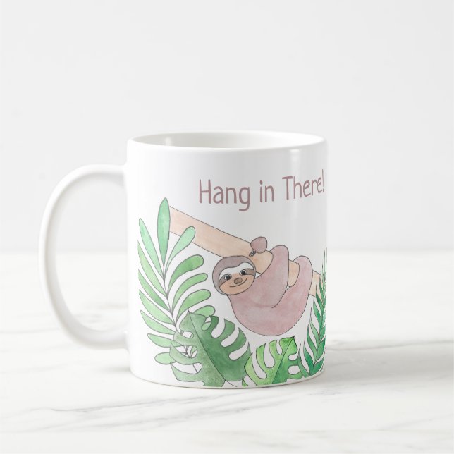 Mug La Sloth Personnalisée S'Y Accroche (Gauche)