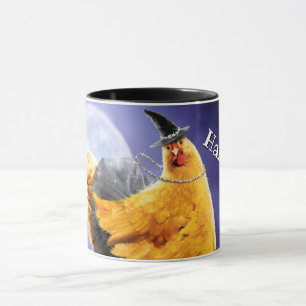 Mug La sorcière de poulet sur le Broomstick