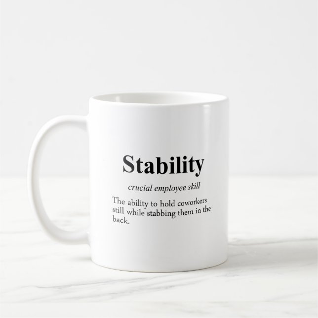 Mug La stabilité des employés est une mesure important (Gauche)