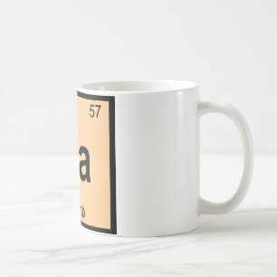 Mug La - Symbole de table périodique de la chimie de l