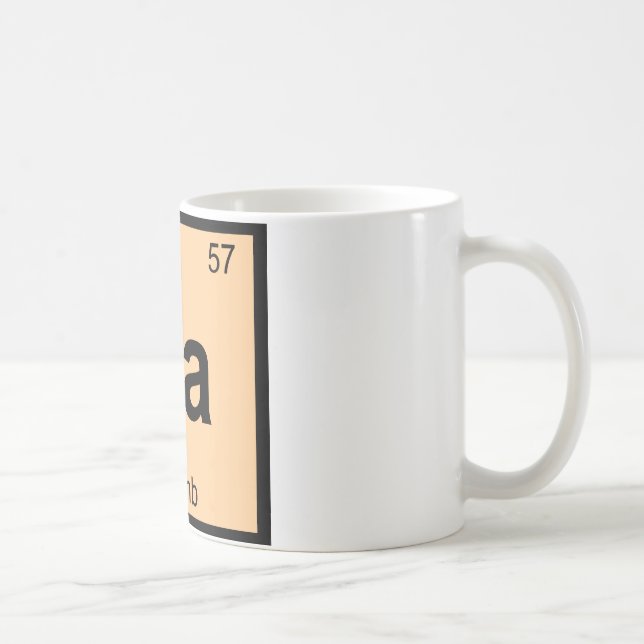 Mug La - Symbole de table périodique de la chimie de l (Droite)