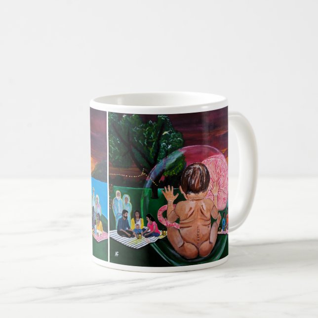 Mug La Symphonie des Âmes Peinture d'Alfred Fox (Devant droit)