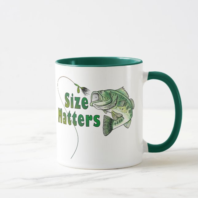 Mug La taille compte drôle de pêche (Droite)