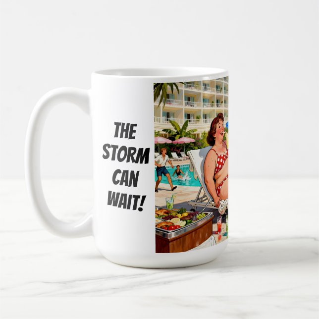 Mug « La tempête peut attendre » – Un dessin animé de  (Gauche)