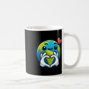 Mug La Terre Avec Les Mains Du Coeur Jour des terres D