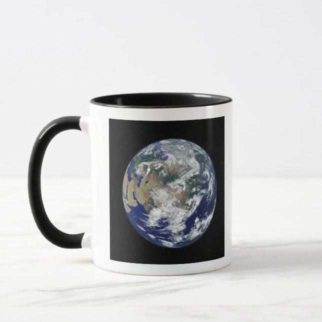 Mug La Terre entièrement éclairée centrée sur l'Asie (Gauche)