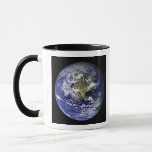 Mug La terre montrant l'hémisphère de l'ouest