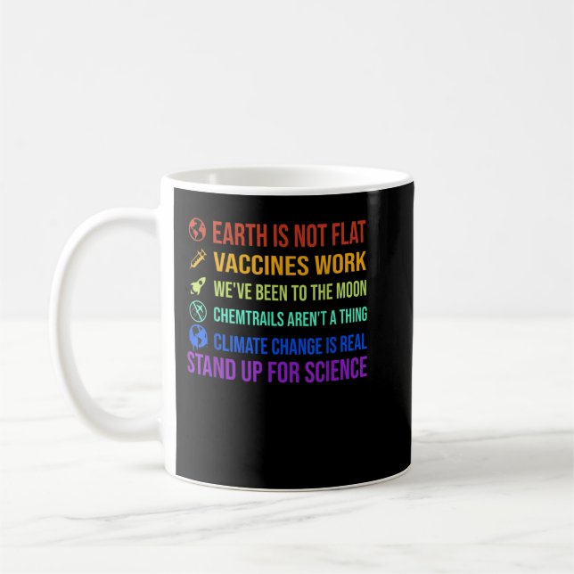 Mug La Terre n'est pas des vaccins plats La science de (Gauche)