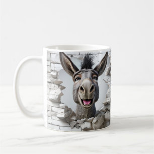 Mug La tête Animée de l'âne apparaît murale cassante