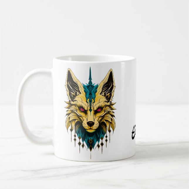 Mug La tête de renard mystique, noble et mystérieuse. (Gauche)