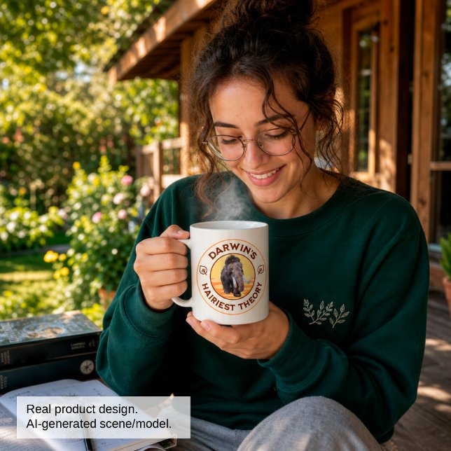 Mug La théorie la plus poilue de Darwin Adorable mammo (Créateur téléchargé)
