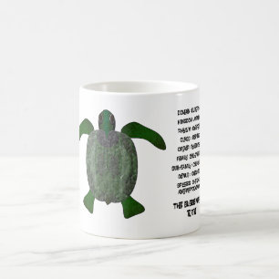 Mug La tortue en papier bulle. (Chelonia anthropoceaen