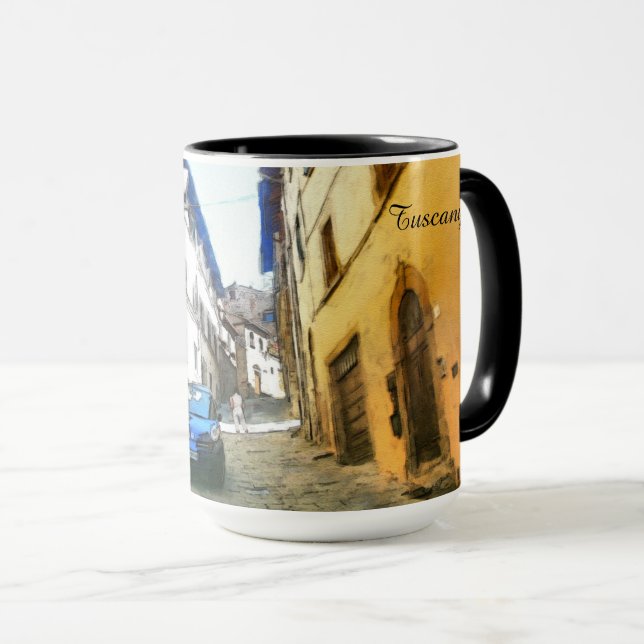 Mug La Toscane. L'Italie. Cortona. (Devant droit)