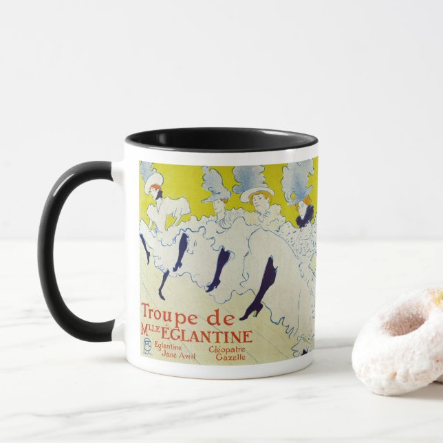 Mug La Troupe de Mlle Eglantine par Toulouse Lautrec (Avec donut)