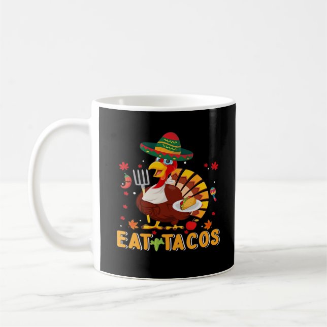 Mug La Turquie Mange Tacos Drôle Mexicain Thanksgiving (Gauche)
