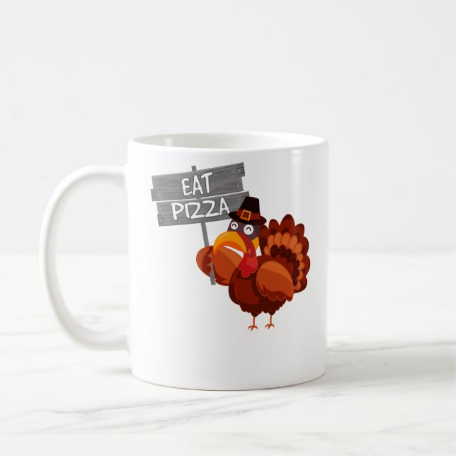 Mug La Turquie mangent le jour drôle de thanksgiving (Gauche)