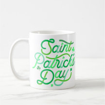 La typographie de Saint Patrick |Happy Shamrock Wh
