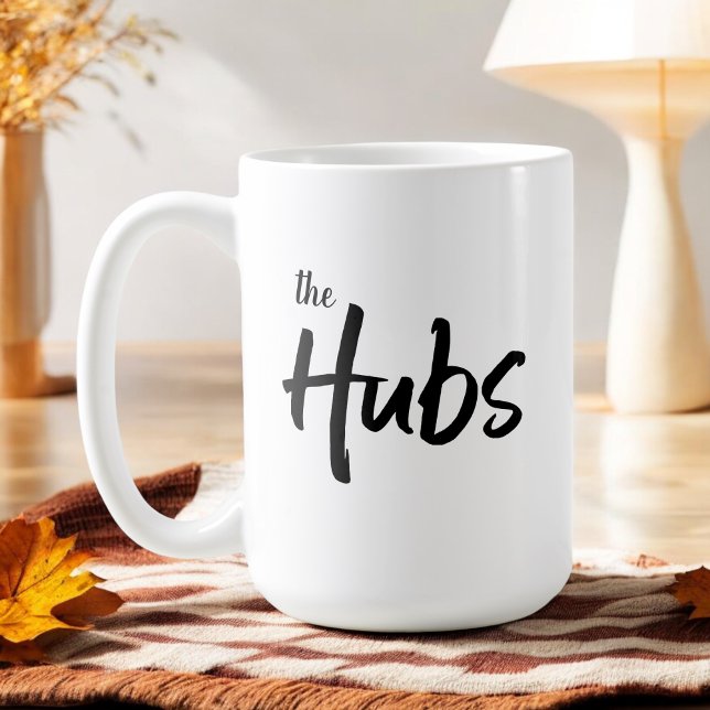 Mug La typographie du mari ou du marié drôle des Hubs (Créateur téléchargé)