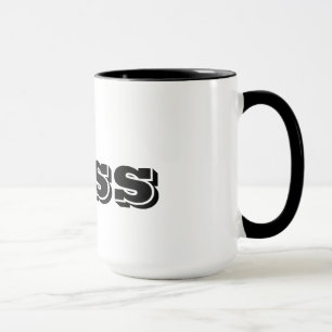 Mug La typographie noire personnalisée Boss amusante