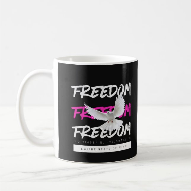 Mug La typographie urbaine de Freedom Dove (Gauche)