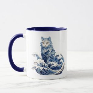 Mug La Vague De Chat Au Large De Kanagawa