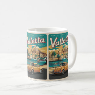 Mug La Valette vintage, Malte voyage souvenirs et cade